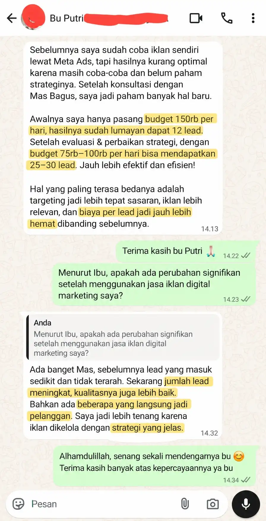TESTIMONI IBU PUTRI - MUKENA ARAB
